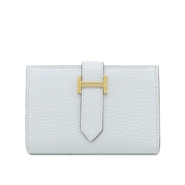 エルメス ミニベアン ミニウォレット ブルーブリュム シェーブル ゴールド金具 HERMES BEARN MINI WALLET BLEU BRUME CHEVRE GOLD HARDWARE