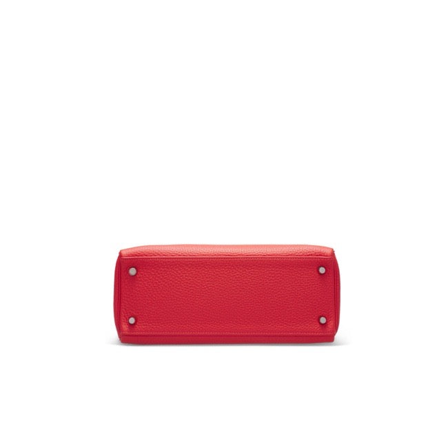 エルメス ケリー２８ 内縫い ルージュピヴォワンヌ トリヨンクレマンス シルバー金具 HERMES KELLY RETOURNE 28 ROUGE PIVOINE TAURILLON CLEMENCE SILVER HARDWARE【中古】
