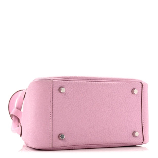 エルメス ミニリンディ 20 モーヴシルベストル トリヨンクレマンス シルバー金具 HERMES MINI LINDY 20 MAUVE SYLVESTRE TAURILLON CLEMENCE SILVER HARDWARE【中古】