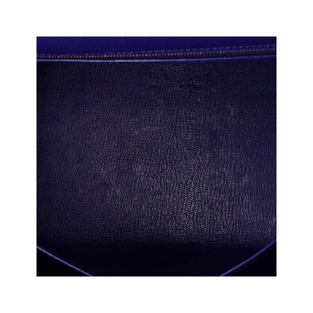 エルメス ケリー32 外縫い ブルーエレクトリック エプソン ゴールド金具 HERMES KELLY SELLIER 32 BLEU ELECTRIC EPSOM GOLD HARDWARE【中古】