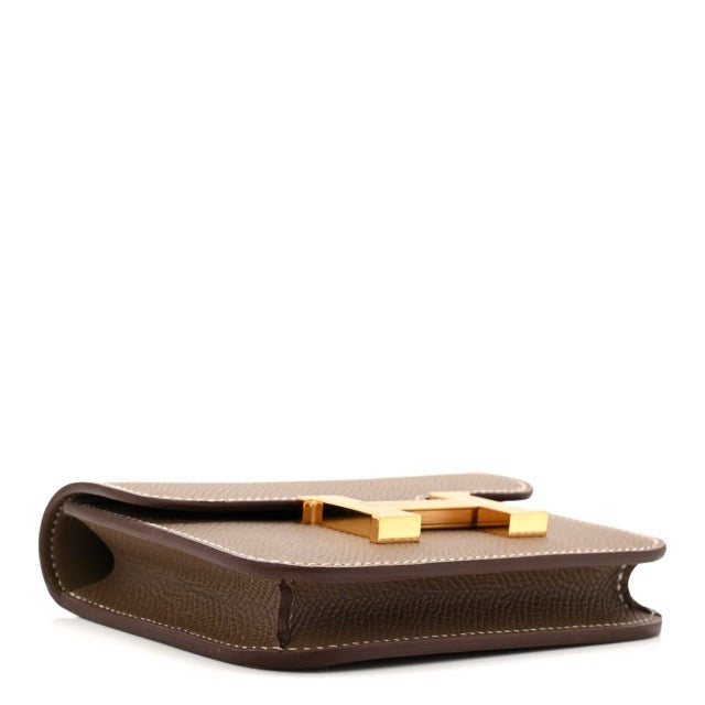 エルメス コンスタンス スリム ウォレット エトゥープ エプソン ゴールド金具 折り財布 HERMES CONSTANCE SLIM WALLET ETOUPE EPSOM GOLD HARDWARE