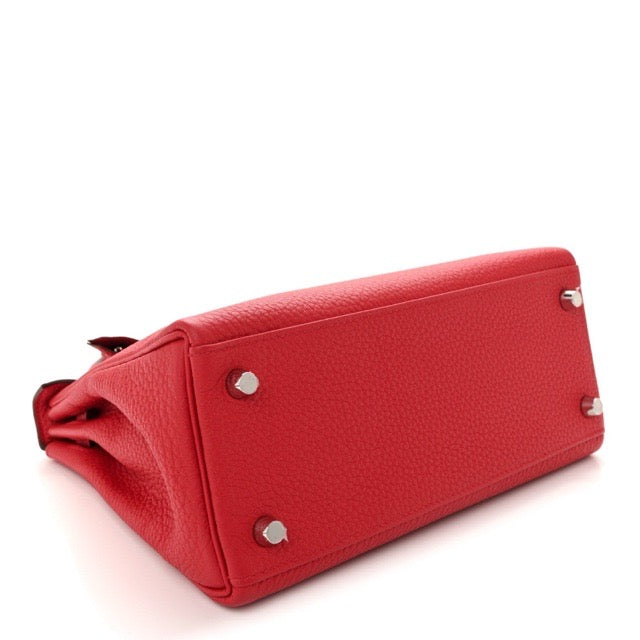 エルメス ケリー２５ 内縫い ルージュクー トゴ シルバー金具 HERMES KELLY RETOURNE 25 ROUGE DE COEUR TOGO SILVER HARDWARE【中古】