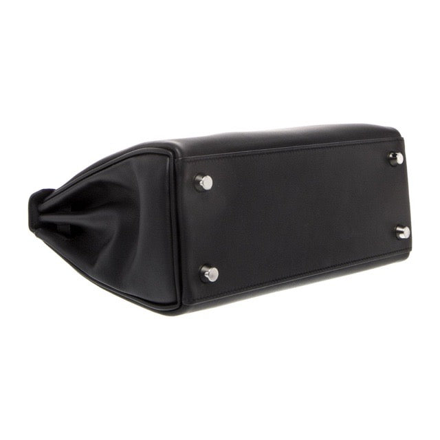 エルメス ケリー２５ 内縫い ブラック スイフト シルバー金具 HERMES KELLY RETOURNE 25 BLACK SWIFT SILVER HARDWARE【中古】