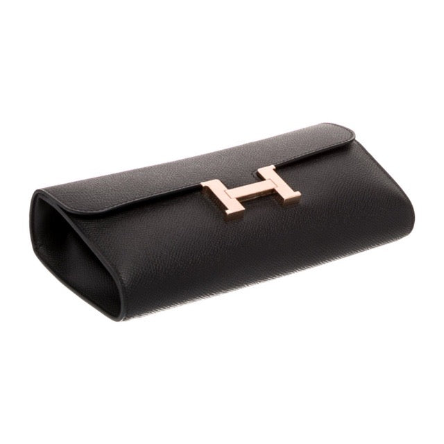 エルメス コンスタンスウォレット トゥーゴー ブラック エプソン ローズゴールド金具 ピンクゴールド金具 HERMES CONSTANCE WALLET TO GO BLACK EPSOM ROSE GOLD PINK GOLD HARDWARE