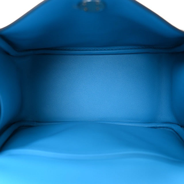 エルメス ミニリンディ 20 ヴェルソ ブルーネイビー ブルーフリーダ スイフト シルバー金具 HERMES MINI LINDY 20 VERSO BLEU NAVY BLEU FRIDA SWIFT SILVER HARDWARE