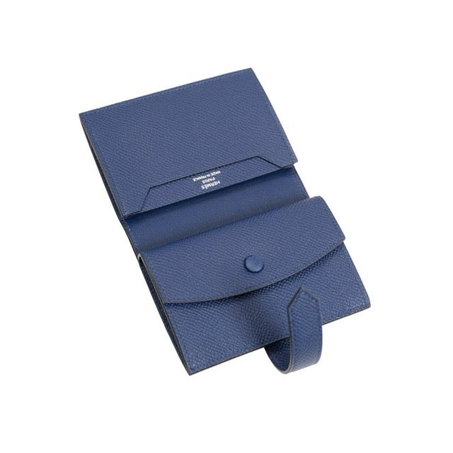 エルメス ミニベアン ミニウォレット ブルーネイビー エプソン シルバー金具 HERMES BEARN MINI WALLET BLEU NAVY EPSOM SILVER HARDWARE