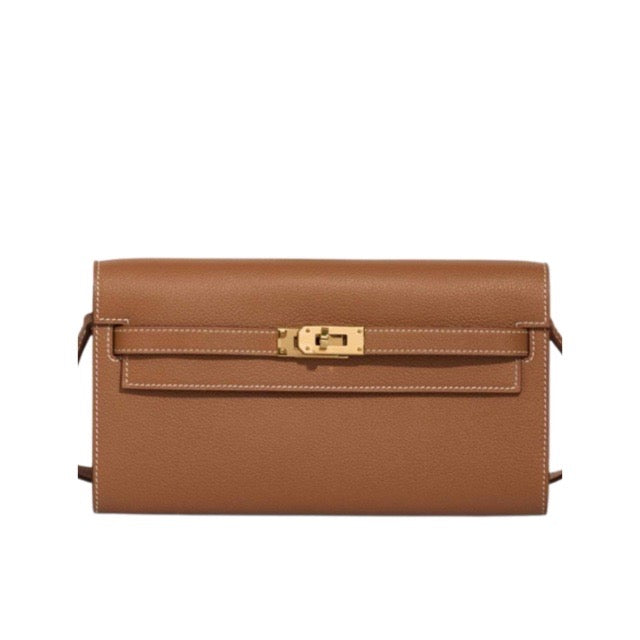 エルメス ケリーウォレット トゥーゴー 長財布 ゴールド エヴァーカラー エバーカラー ゴールド金具 HERMES KELLY WALLET TO GO GOLD EVERCOLOR GOLD HARDWARE