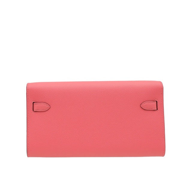 エルメス ケリーウォレット トゥーゴー 長財布 ローズアザレ エヴァーカラー エバーカラー シルバー金具 HERMES KELLY WALLET TO GO ROSE AZALEE EVERCOLOR SILVER HARDWARE