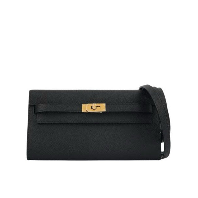 エルメス ケリーウォレット トゥーゴー 長財布 ブラック エプソン ゴールド金具 HERMES KELLY WALLET TO GO BLACK EPSOM GOLD HARDWARE