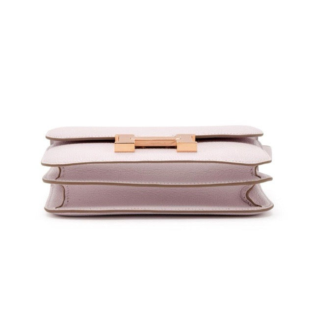 エルメス ミニコンスタンス 18 ミラー モーヴペール シェーブル ローズゴールド金具 ピンクゴールド金具 ショルダーバッグ HERMES MINI CONSTANCE 18 MIRROR MAUVE PALE CHEVRE ROSE GOLD PINK GOLD HARDWARE【中古】