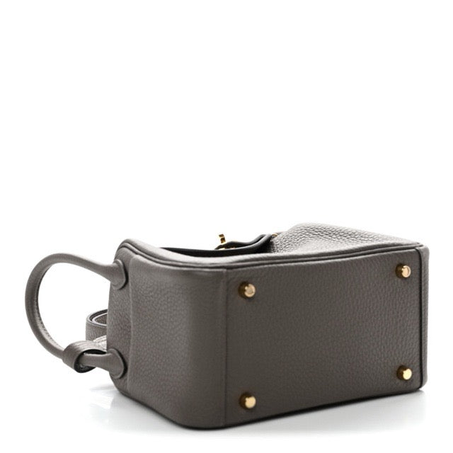 エルメス ミニリンディ 20 エタン トリヨンクレマンス ゴールド金具 HERMES MINI LINDY 20 ETAIN TAURILLON CLEMENCE GOLD HARDWARE【中古】