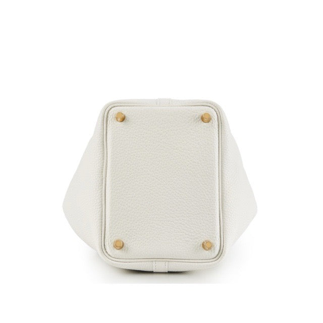 エルメス ピコタンロックPM ニューホワイト トリヨンクレマンス ゴールド金具 HERMES PICOTIN LOCK 18 NEW WHITE TAURILLON CLEMENCE GOLD HARDWARE