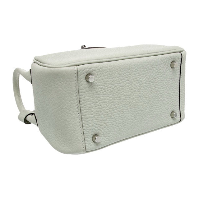 エルメス ミニリンディ 20 グリネヴェ トリヨンクレマンス シルバー金具 HERMES MINI LINDY 20 GRIS NEVE TAURILLON CLEMENCE SILVER HARDWARE【中古】