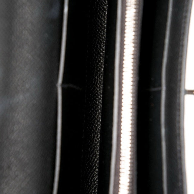 エルメス ケリーウォレット トゥーゴー 長財布 ヴェルソ ブルーインディゴ ブラック エプソン シルバー金具　HERMES KELLY WALLET TO GO VERSO BLEU INDIGO BLACK EPSOM SILVER HARDWARE【中古】