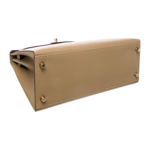 エルメス ケリー２８ 外縫い プシエール エプソン パーマブラス シャンパンゴールド金具 HERMES KELLY SELLIER 28 POUSSIERE EPSOM PERMABRASS GOLD HARDWARE