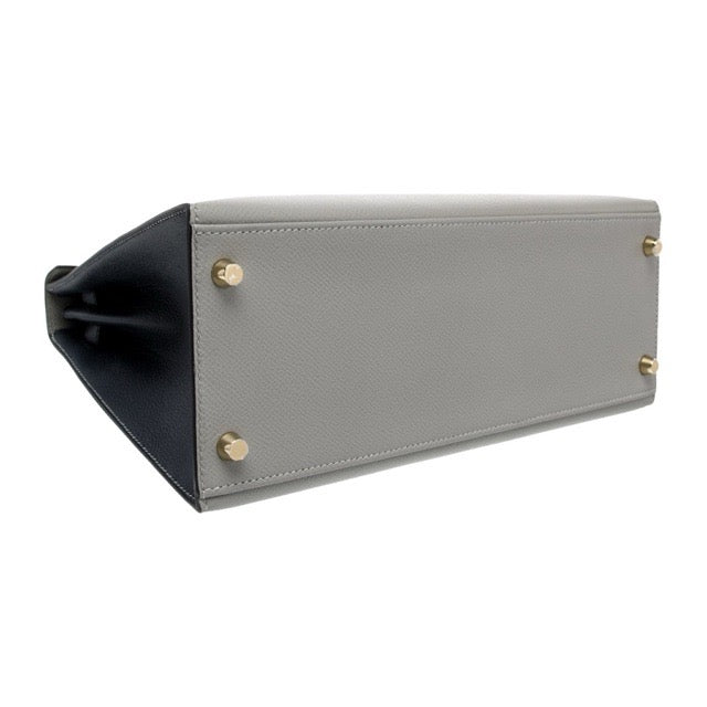 エルメス ケリー28 外縫い HSS パーソナルオーダー グリムエット ブルーインディゴ エプソン マットゴールド金具 HERMES KELLY 28 SELLIER HSS SPECIAL ORDER GRIS MOUETTE BLEU INDIGO EPSOM BRUSHED GOLD HARDWARE