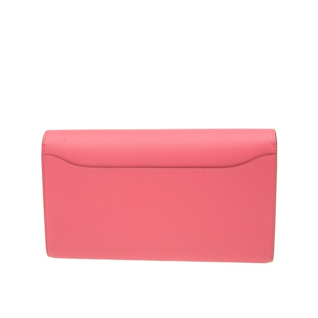 エルメス コンスタンス ロングウォレット 長財布 ローズアザレ エバーカラー エヴァーカラー シルバー金具 HERMES CONSTANCE LONG WALLET ROSE AZALEE EVERCOLOR SILVER HARDWARE【中古】