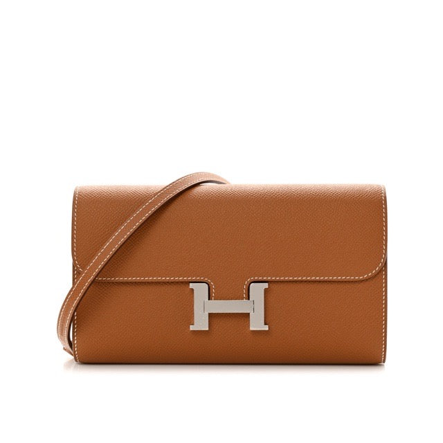 エルメス コンスタンスウォレット トゥーゴー 長財布 ゴールド エプソン シルバー金具 HERMES CONSTANCE WALLET TO GO GOLD EPSOM SILVER HARDWARE