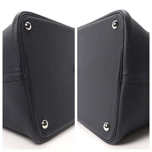 エルメス ボリード45 ブルーニュイ トゴ シルバー金具 メンズ HERMES BOLIDE 45 BLEU NUIT TOGO SILVER HARDWARE