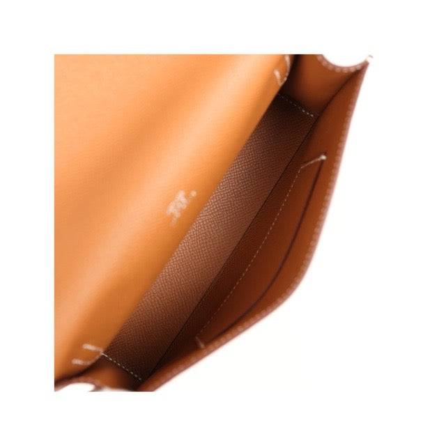 エルメス エルメスナップ トゥーゴー 財布 ゴールド エプソン シルバー金具 ショルダーバッグ HERMES HERMESNAP TO GO WALLET GOLD EPSOM SILVER HARDWARE