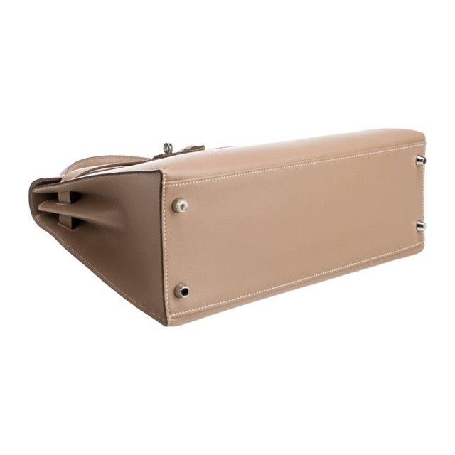 エルメス ケリー３２ ギローシュ ギロッシュ アルジル タデラクト シルバー金具 HERMES KELLY 32 GUILLOCHE ARGILE TADELAKT SILVER HARDWARE