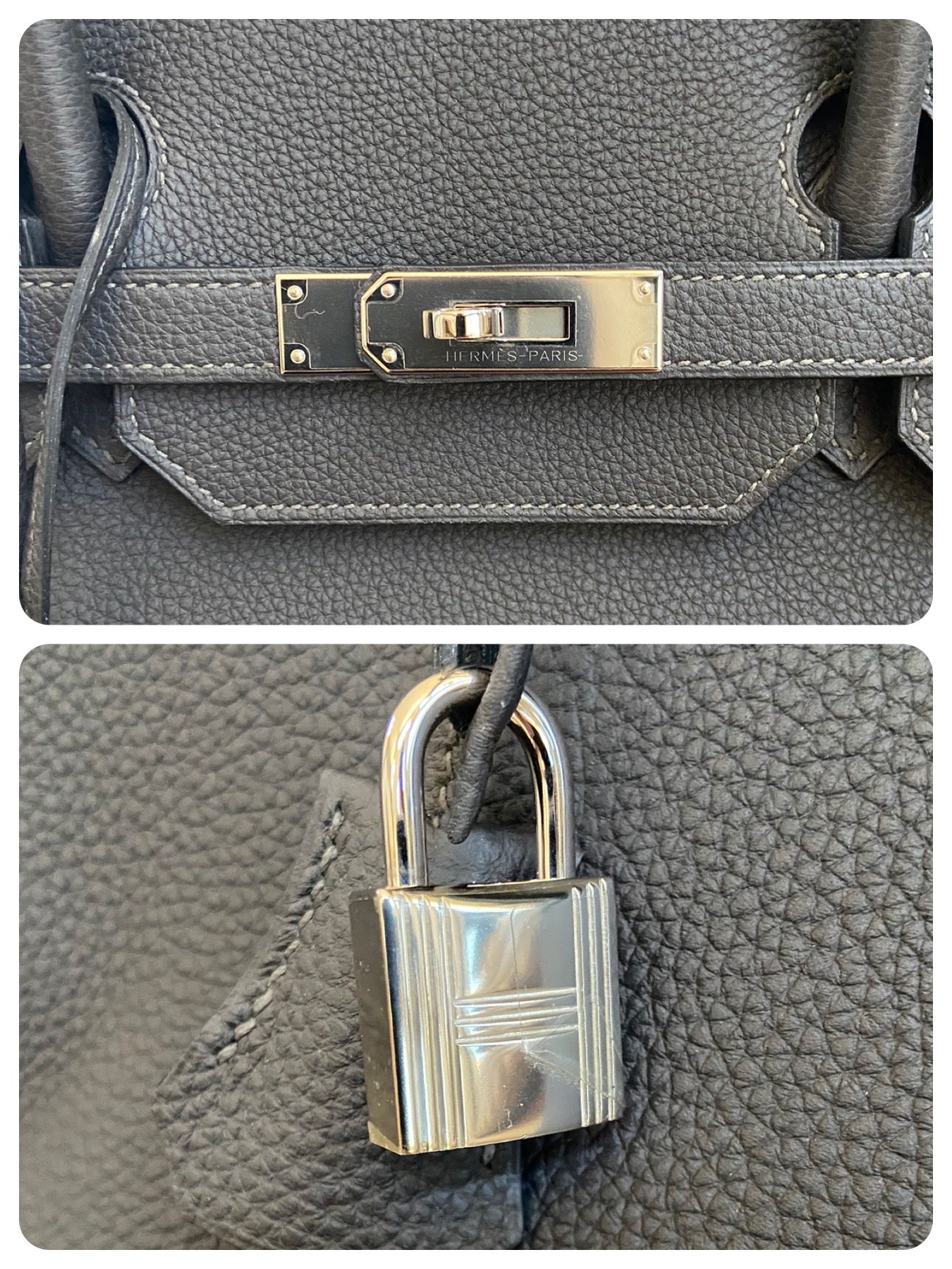 【ほぼ新品】エルメス バーキン40 グラファイト トゴ シルバー金具 HERMES BIRKIN 40 GRAPHITE TOGO SILVER HARDWARE