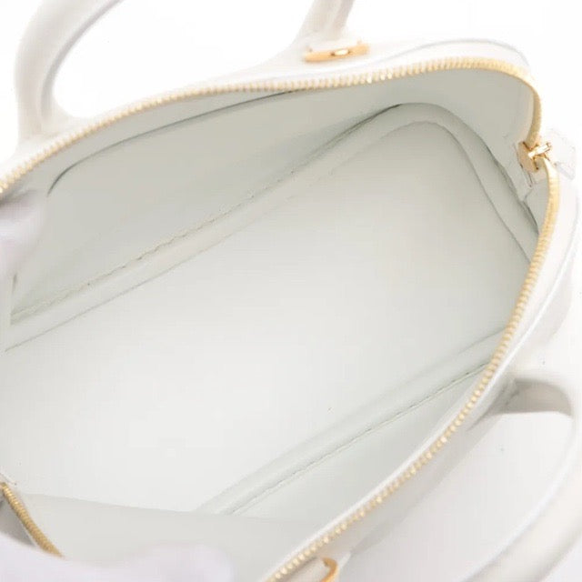 HERMES MINI BOLIDE 1923 NEW WHITE EVERCOLOR GOLD HARDWARE
