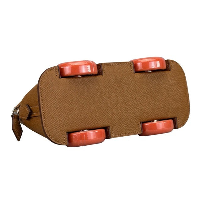 エルメス ボリードオンホイールズ ミニ ゴールド エプソン シルバー金具 ミニボリード HERMES MINI BOLIDE ON WHEELS GOLD EPSOM SILVER HARDWARE