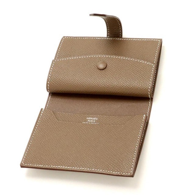 【新品未使用】2023年製 エルメス ミニベアン ミニウォレット エトゥープ エプソン シルバー金具 HERMES BEARN MINI WALLET ETOUPE EPSOM SILVER HARDWARE