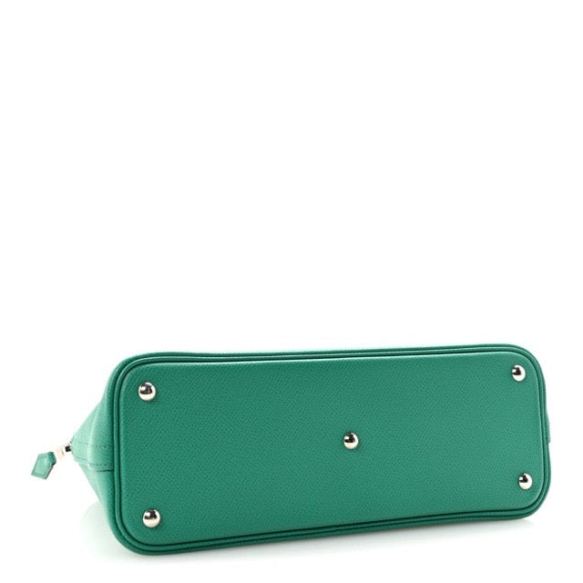 HERMES BOLIDE 27 VERT JADE EPSOM SILVER HARDWARE