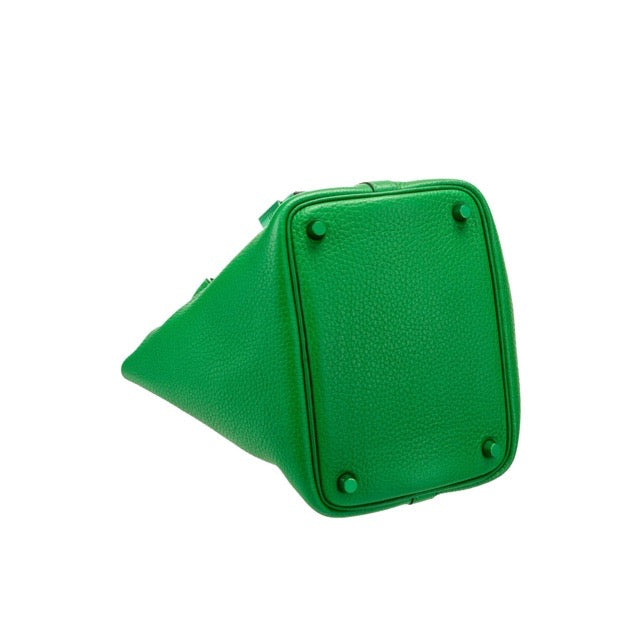 エルメス ピコタンロックPM モノクローム バンブー トリヨンクレマンス グリーン金具 HERMES PICOTIN LOCK 18 MONOCHROME BAMBOO TAURILLON CLEMENCE GREEN HARDWARE【中古】
