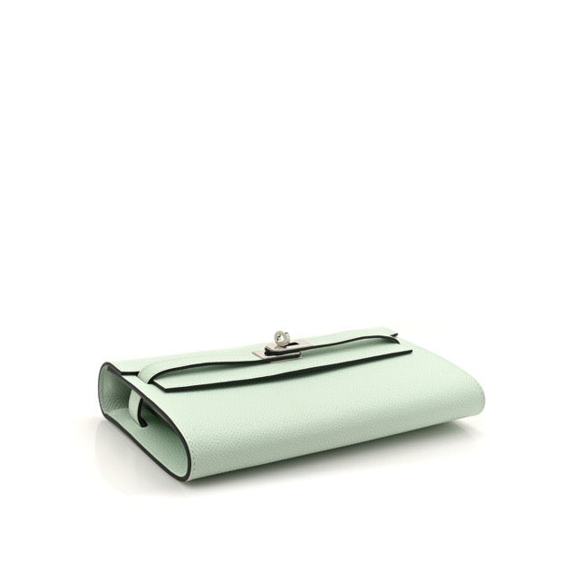 エルメス ケリーウォレット トゥーゴー 長財布 ヴェールペパーミント エプソン シルバー金具 HERMES KELLY WALLET TO GO VERT PEPPERMINT EPSOM SILVER HARDWARE