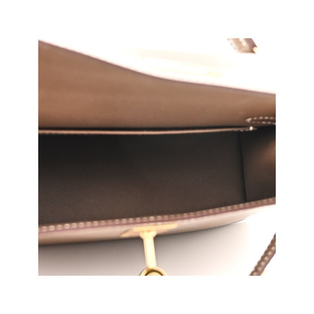 エルメス ミニケリー ケリーミニ２ ミニドゥ 外縫い エトゥープ マダム ゴールド金具 HERMES KELLY MINI 2 SELLIER 20 ETOUPE MADAME GOLD HARDWARE