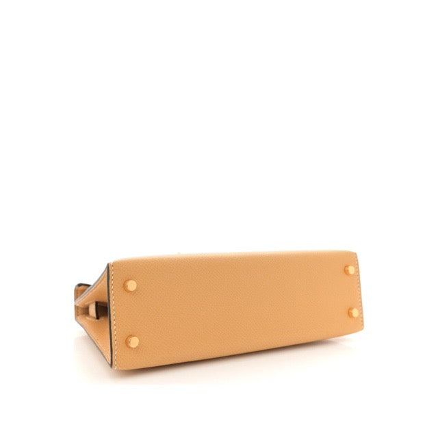 エルメス ミニケリー ケリーミニ２ ミニドゥ 外縫い パイユ エプソン ゴールド金具 HERMES KELLY MINI 2 SELLIER 20 PAILLE EPSOM GOLD HARDWARE