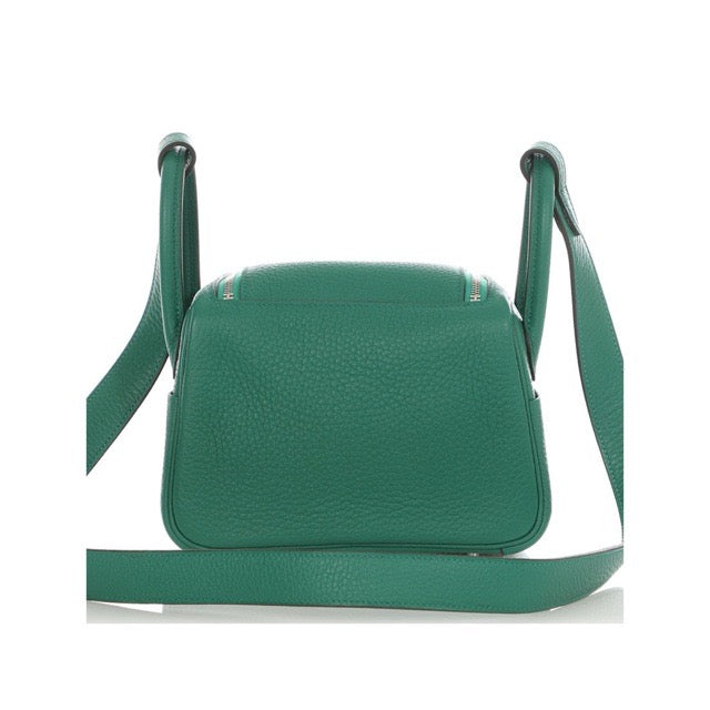 エルメス ミニリンディ 20 ヴェールヴェルティゴ トリヨンクレマンス シルバー金具 HERMES MINI LINDY 20 VERT VERTIGO TAURILLON CLEMENCE SILVER HARDWARE