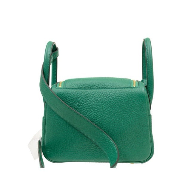 エルメス ミニリンディ 20 ヴェールヴェルティゴ トリヨンクレマンス ゴールド金具 HERMES MINI LINDY 20 VERT VERTIGO TAURILLON CLEMENCE GOLD HARDWARE