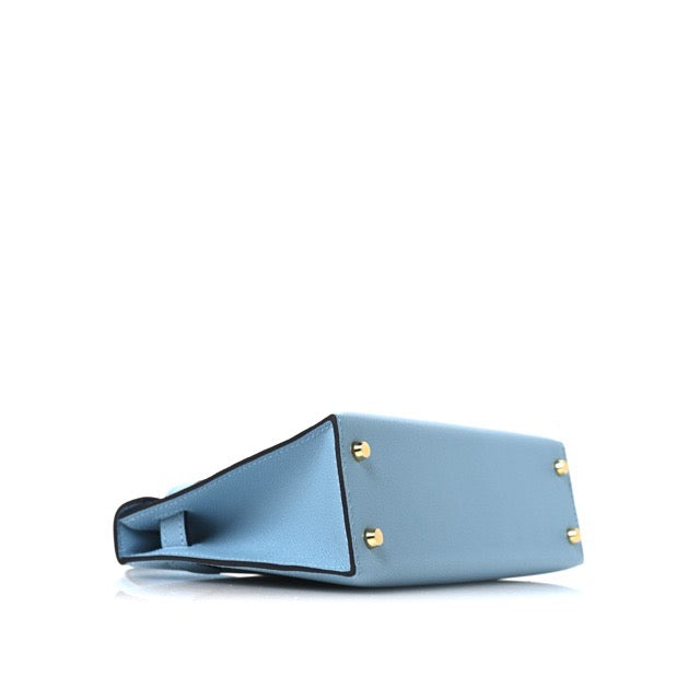 エルメス ミニケリー ケリーミニ２ ミニドゥ 外縫い ブルーノール マダム ゴールド金具 HERMES KELLY MINI 2 SELLIER 20 BLEU DU NORD MADAME GOLD HARDWARE