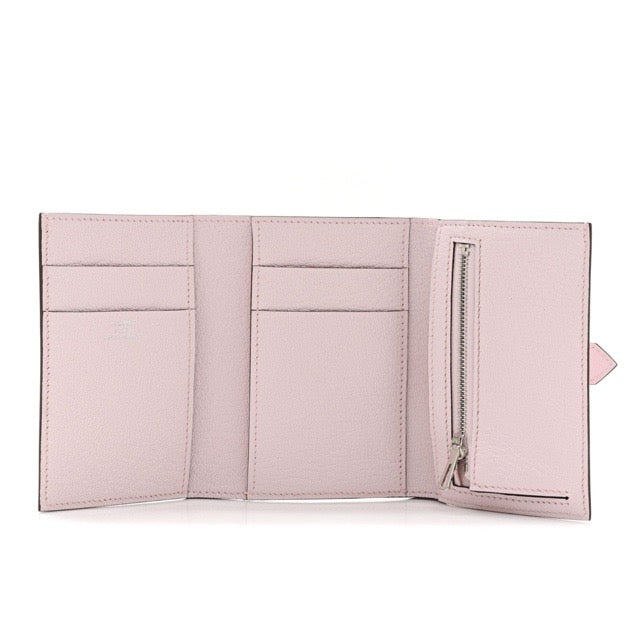 エルメス ベアン コンビネ ミニウォレット ローズダーリン シェーブルミゾール シルバー金具 三つ折り財布 HERMES BEARN COMBINE TRI-FOLD WALLET ROSE DARLING CHEVRE MYSORE SILVER HARDWARE