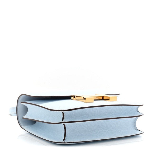 エルメス コンスタンス 18 ブルーブリュム エプソン ゴールド金具 ショルダーバッグ HERMES CONSTANCE 18 BLEU BRUME EPSOM GOLD HARDWARE