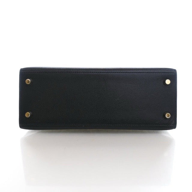 エルメス ケリー２５ 外縫い ブラック シェーブル シャムキラ ゴールド金具 HERMES KELLY 25 SELLIER BLACK CHEVRE CHAMKILA GOLD HARDWARE