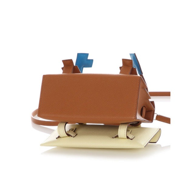 エルメス ケリードール ピクト ゴールド ジョーヌミルトン ブルーザンジバル エプソン シルバー金具 HERMES KELLY DOLL QUELLE IDOLLE PICTO GOLD JAUNE MILTON BLEU ZANZIBAR EPSOM SILVER HARDWARE