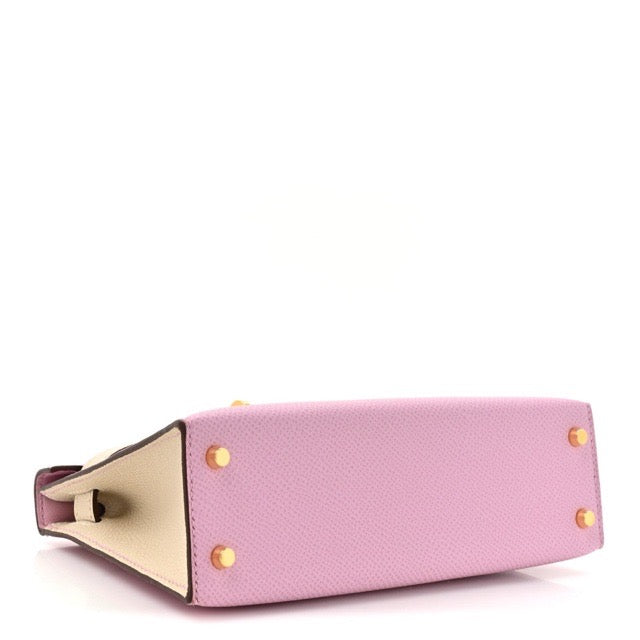 エルメス ミニケリー ケリーミニ２ ミニドゥ 外縫い HSSスペシャルオーダー バイカラー モーヴシルベストル クレ エプソン ゴールド金具 パーソナルオーダー ホースシュー HERMES MINI KELLY 2 SELLIER 20 HSS PERSONAL ORDER MAUVE SYLVESTRE CRAIE EPSOM GOLD HARDWARE