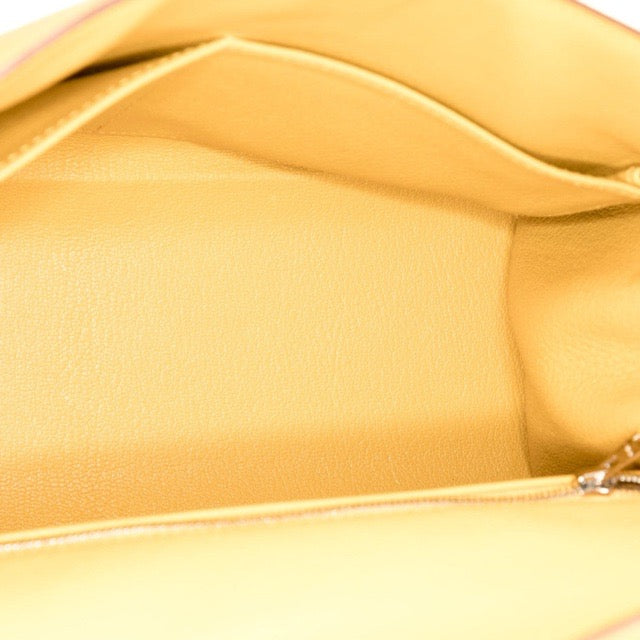 エルメス ケリー２８ 外縫い ジョーヌアンブル エプソン シルバー金具 HERMES KELLY 28 SELLIER JAUNE AMBRE EPSOM SILVER HARDWARE