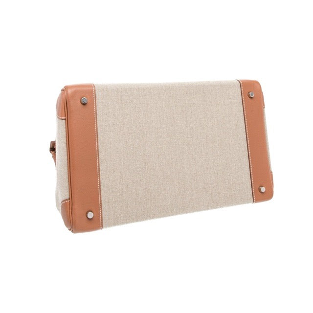 エルメス バーキン40 オータクロア HAC ゴールド エヴァーカラー エバーカラー トワルキャンプ シルバー金具 HERMES BIRKIN 40 HAC GOLD EVERCOLOR TOILE DE CAMP SILVER HARDWARE