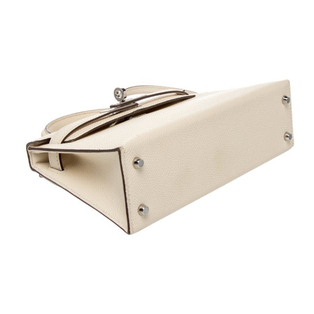 エルメス ミニケリー ケリーミニ２ ミニドゥ 外縫い クレ エプソン シルバー金具 HERMES KELLY MINI 2 SELLIER 20 CRAIE EPSOM SILVER HARDWARE