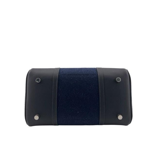 エルメス バーキン25 ゴーチーム ブルーフランス ブルーニュイ ニューホワイト フェルト スイフト シルバー金具 HERMES BIRKIN 25 GO TEAM BLEU FRANCE BLEU NUIT NEW WHITE FELT SWIFT SILVER HARDWARE