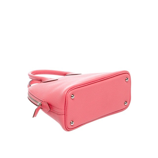 エルメス ミニボリード ローズアザレ シェーブル シルバー金具 HERMES MINI BOLIDE 1923 ROSE AZALEE CHEVRE SILVER HARDWARE【中古】