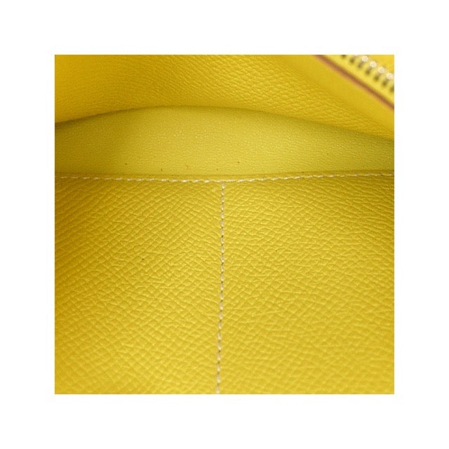 HERMES CONSTANCE COMPACT FOLDING WALLET LIME EPSOM SILVER HARDWARE