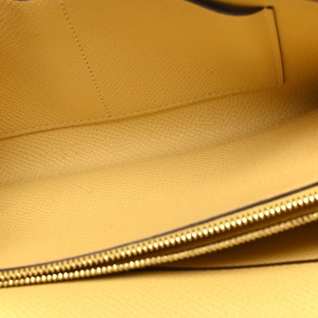 エルメス ケリーウォレット トゥーゴー 長財布 ヴェルソ ナタ ジョーヌプッサン エプソン ゴールド金具 HERMES KELLY LONG WALLET TO GO VERSO NATA JAUNE POUSSIN EPSOM GOLD HARDWARE