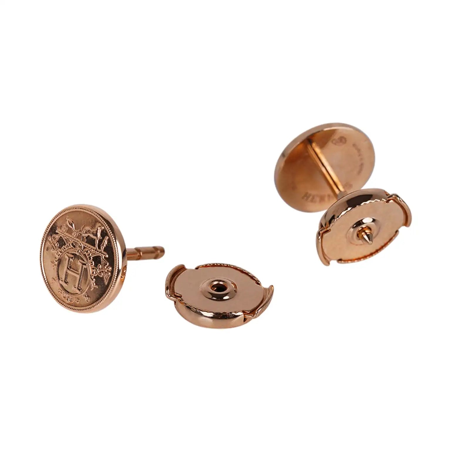 【定価以下】エルメス エクスリブリス TPM ピアス ローズゴールド HERMES EX-LIBRIS EARRINGS ROSE GOLD